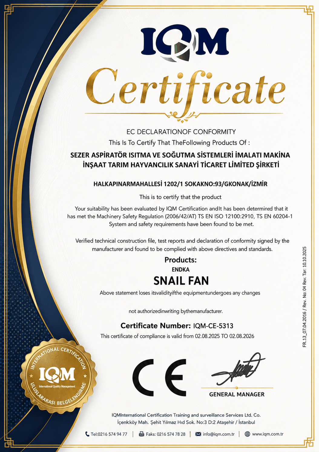 CE Snail Fan