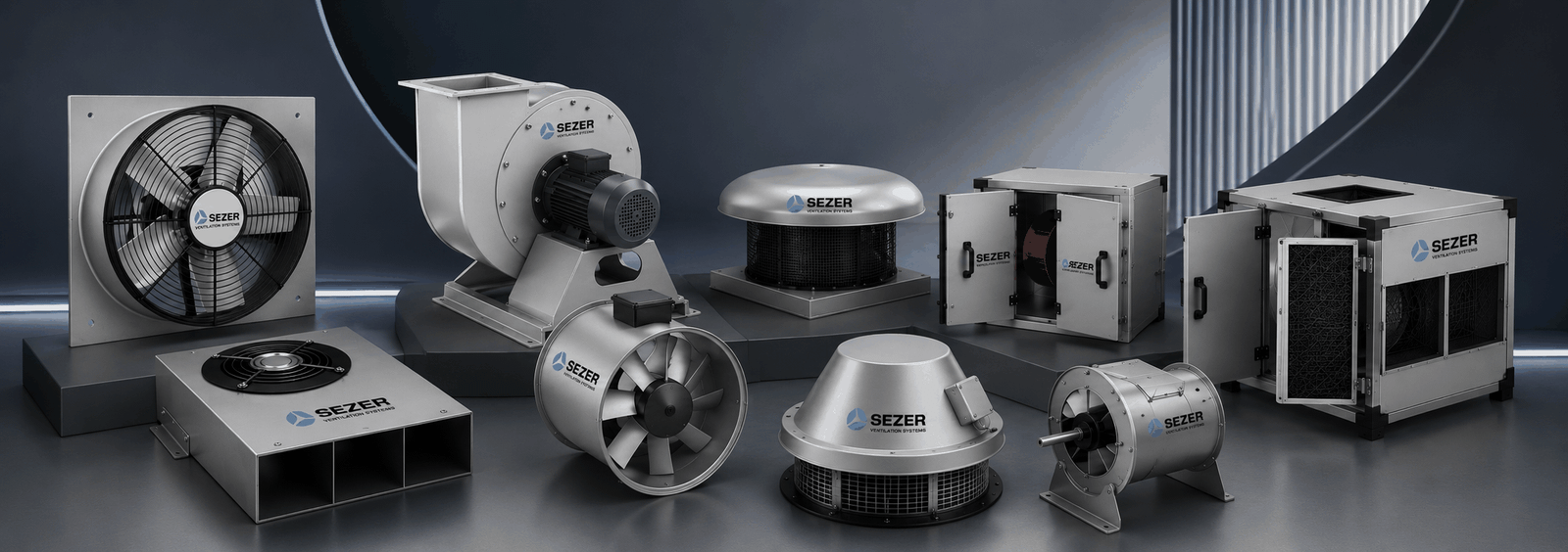 Sezer Ventilation endüstriyel ürün aileleri